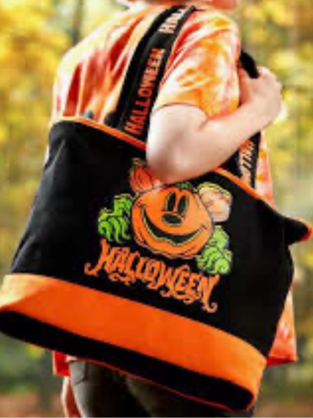 Halloween Pumpkin Black and Orange Tote Bag